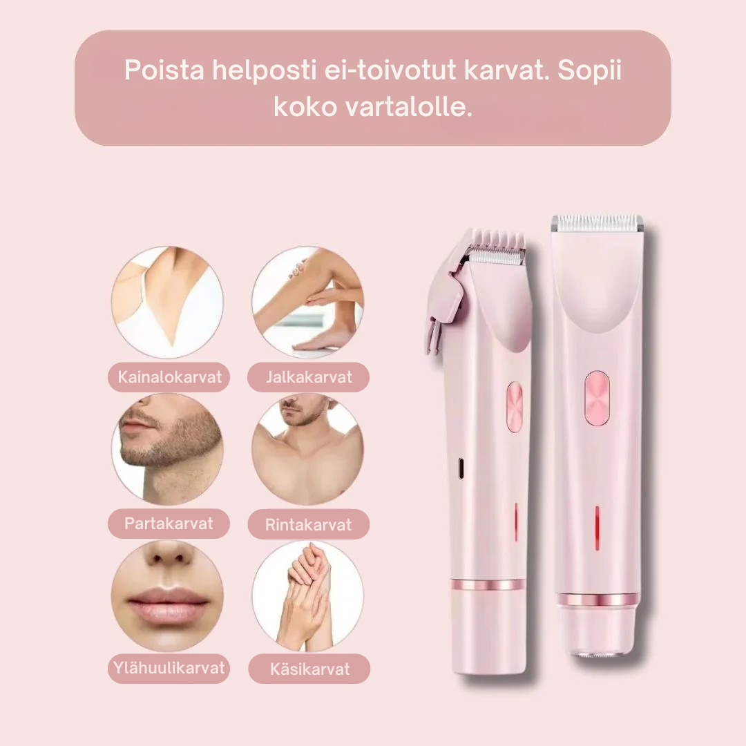 SilkPro™ - 2-in-1 Ihokarvanpoistolaite Naisille